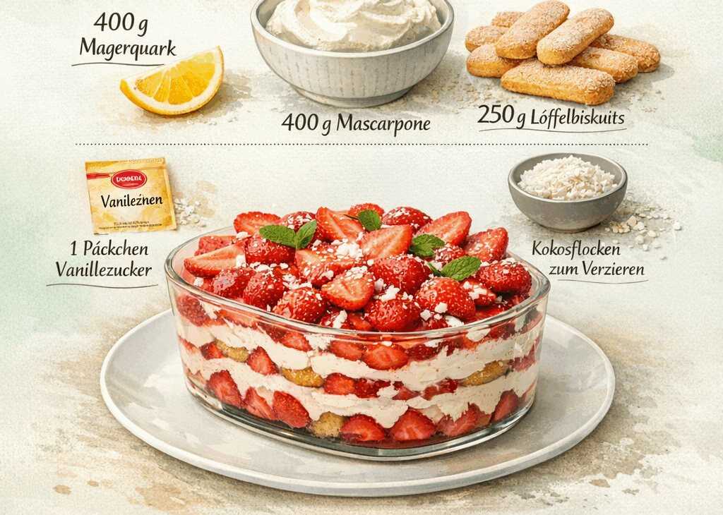 Erdbeer-Tiramisu-Rezept