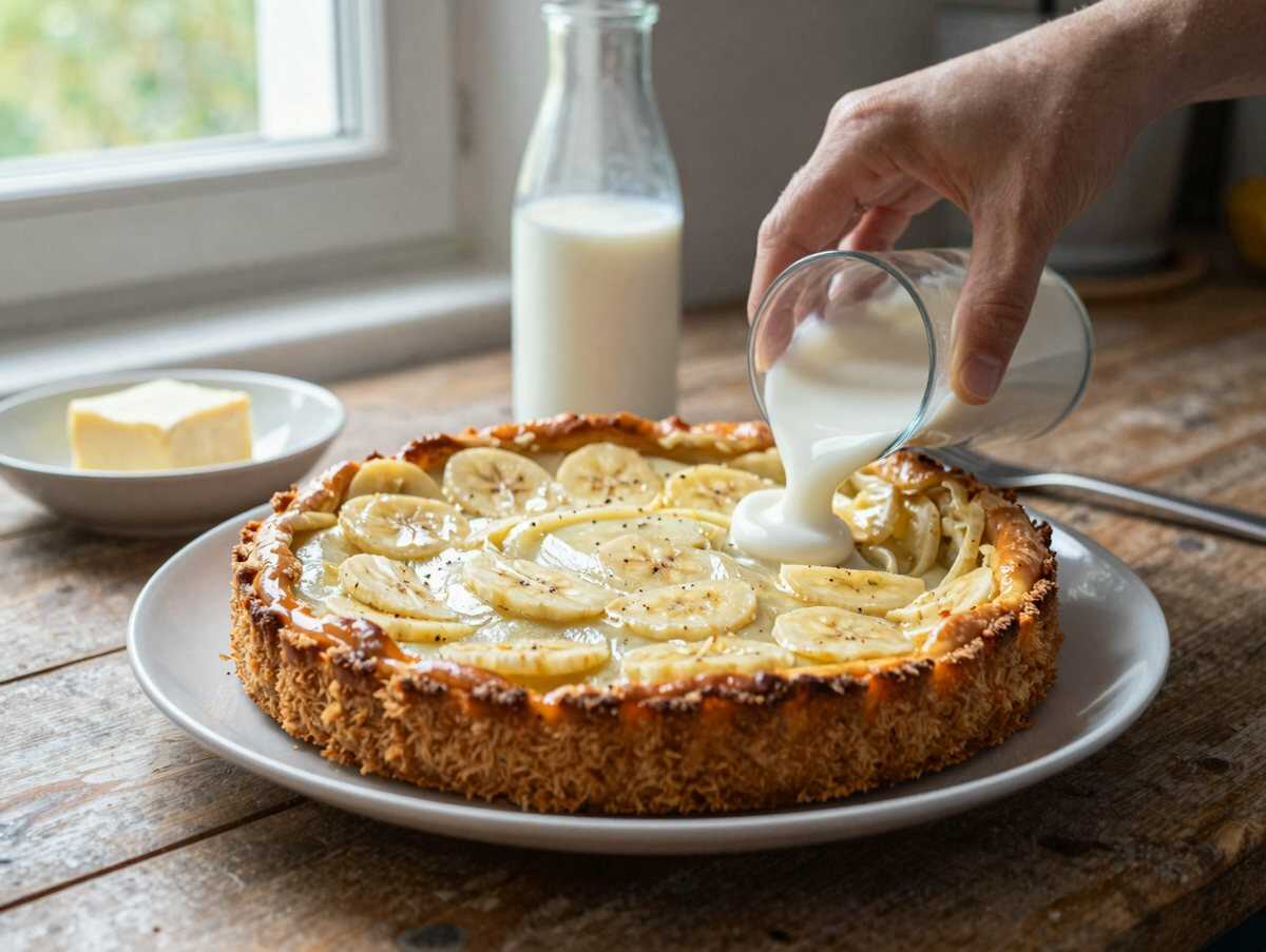 Unglaublich leckere und schnelle Bananentorte: In wenigen Momenten zubereitet! – während der Zubereitung