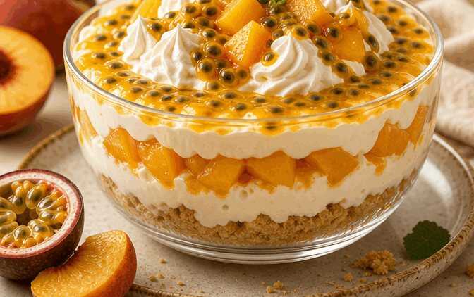 Unglaublich leckeres Pfirsich-Maracuja-Dessert: So einfach gelingt es dir!