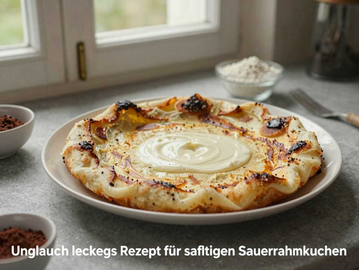 Unglaublich leckeres Rezept für saftigen Sauerrahmkuchen! – während der Zubereitung
