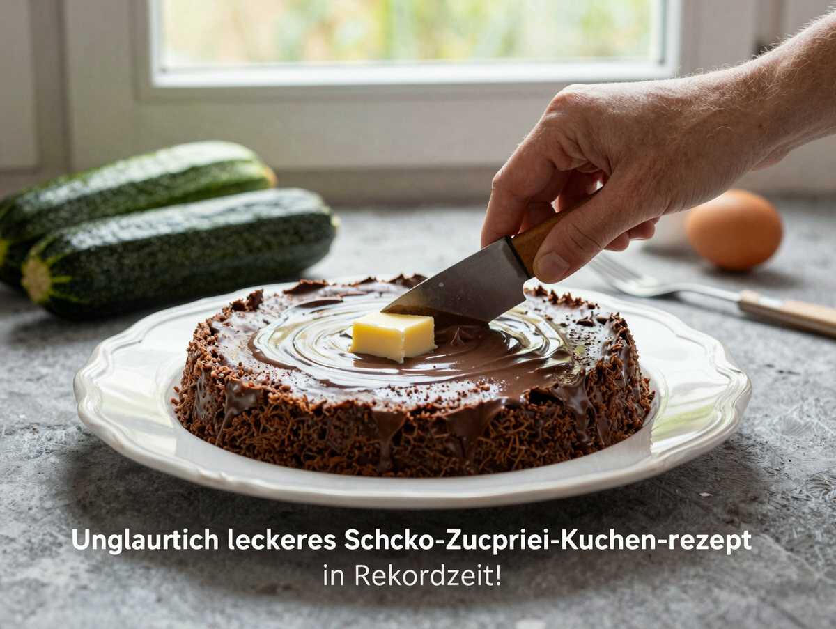 Unglaublich leckeres Schoko-Zucchini-Kuchen-Rezept in Rekordzeit! – während der Zubereitung