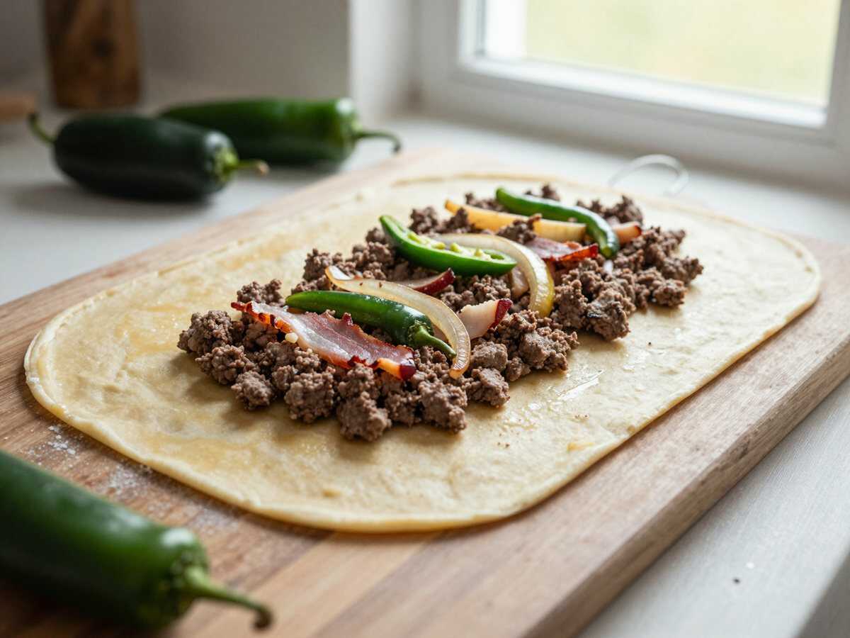 Unglaublicher Hackbraten mit rauchigen Jalapeño-Poppern, den Sie immer wieder wollen! – während der Zubereitung
