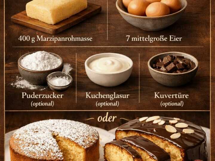 Unglaubliches Rezept: So bereitest du einen köstlichen Marzipankuchen mit nur 2 Zutaten zu!