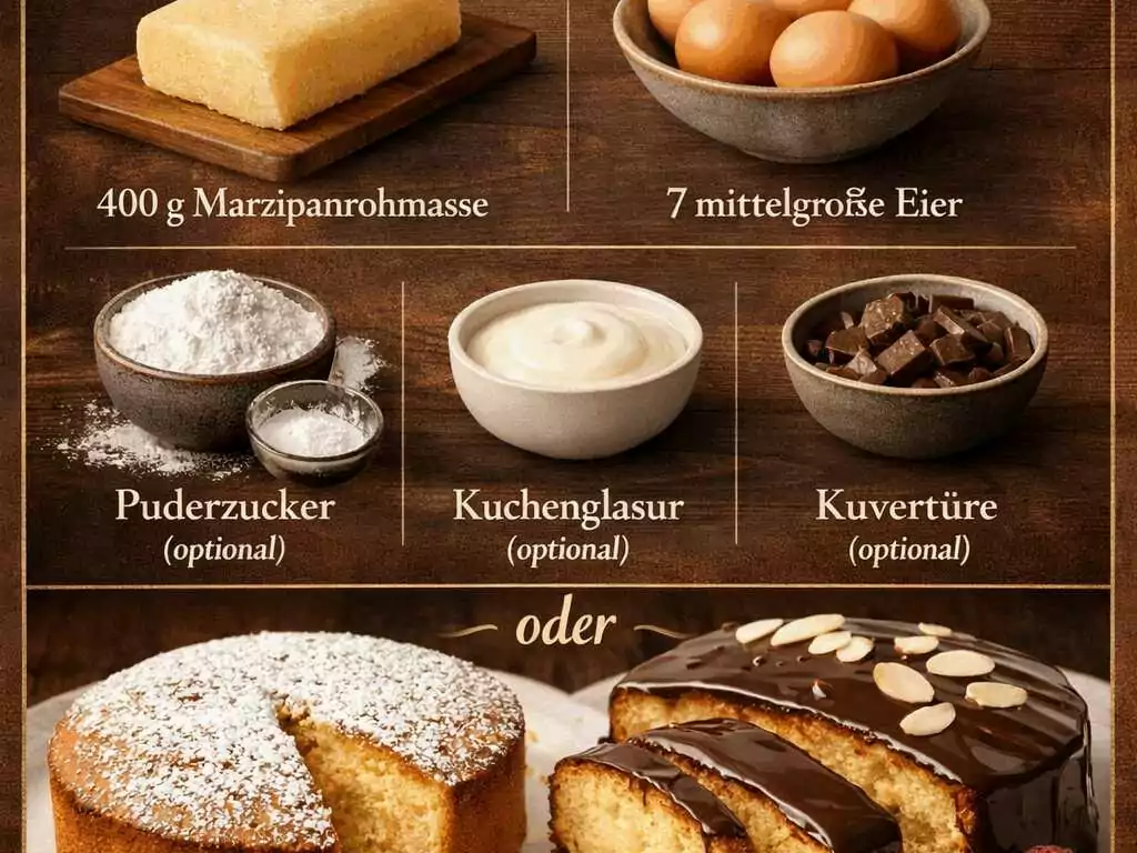 So bereitest du einen köstlichen Marzipankuchen mit nur 2 Zutaten