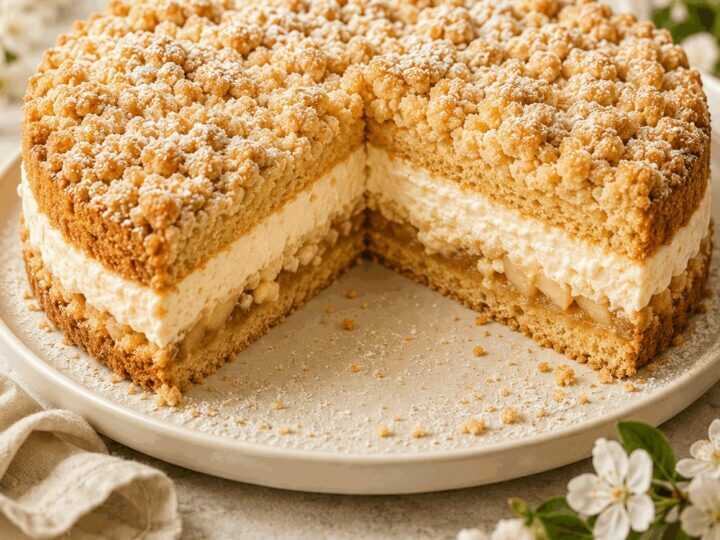 Unglaubliches Rezept: So gelingt dir die ultimative gefüllte Streuseltorte!
