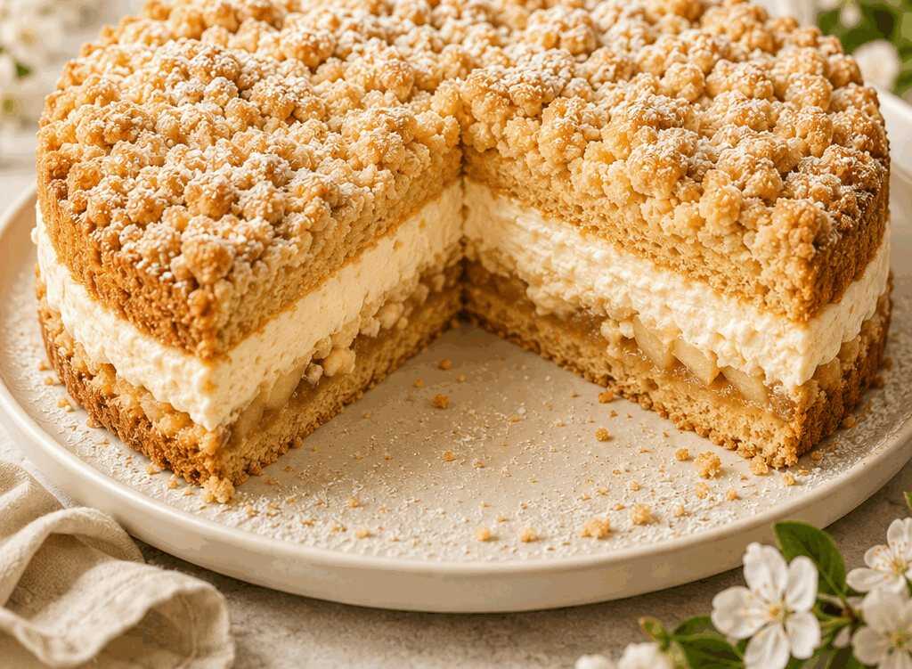 Unglaubliches Rezept: So gelingt dir die ultimative gefüllte Streuseltorte!