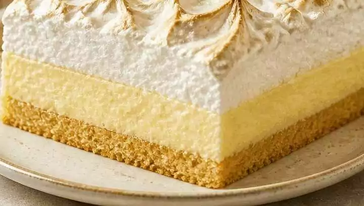 Vanillepudding-Schneekuchen mit Quark