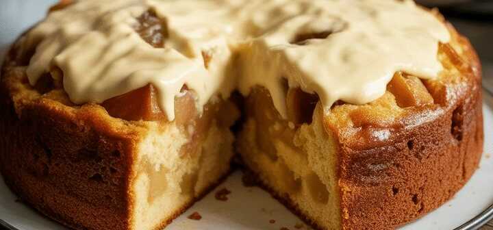 Unschlagbarer Apfelkuchen mit 1 packung Vanillepudding in 15 Minuten