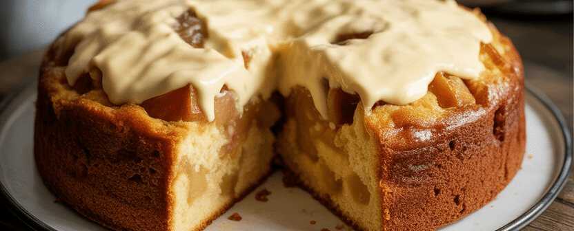 Unschlagbarer Apfelkuchen mit 1 packung Vanillepudding in 15 Minuten