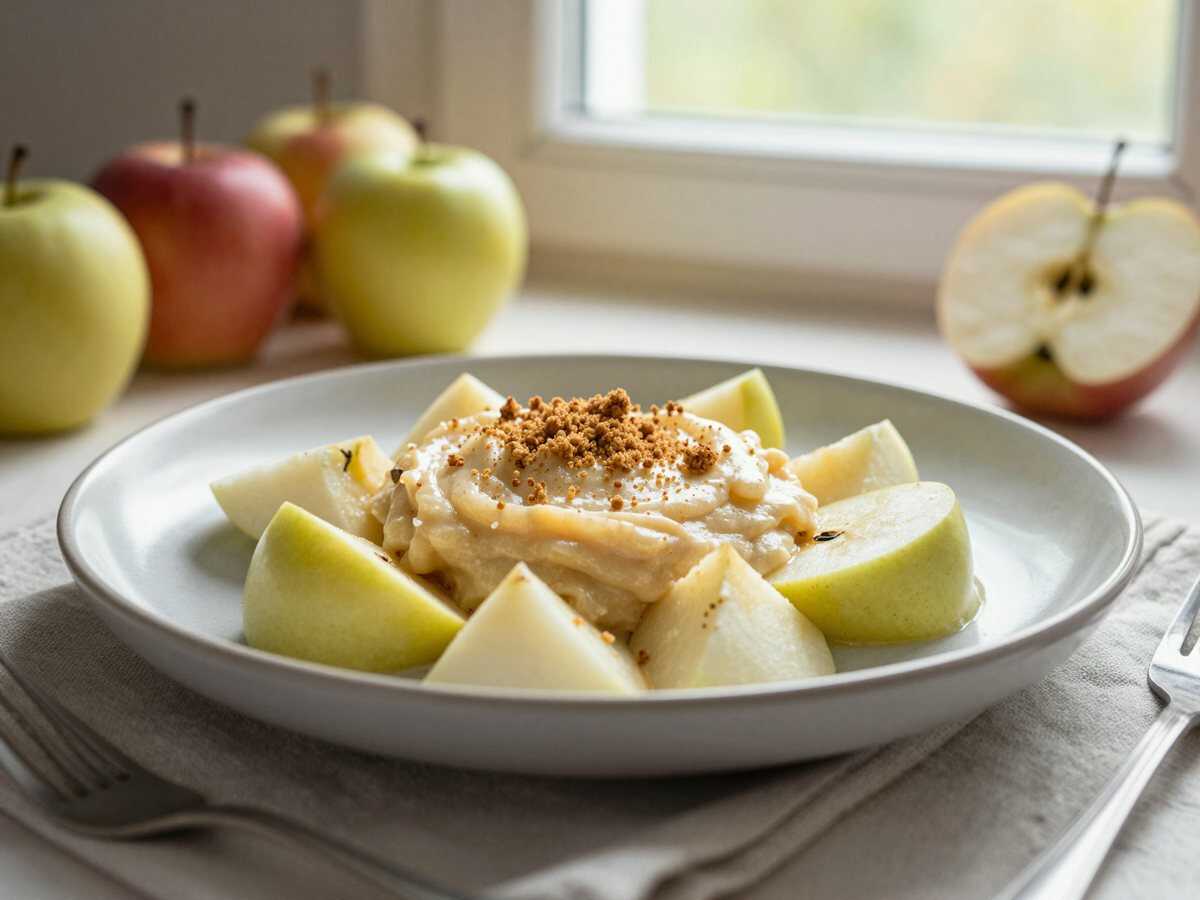 Unwiderstehlich cremig: Apfelkuchen mit Vanillepudding, der auf der Zunge zergeht! – während der Zubereitung