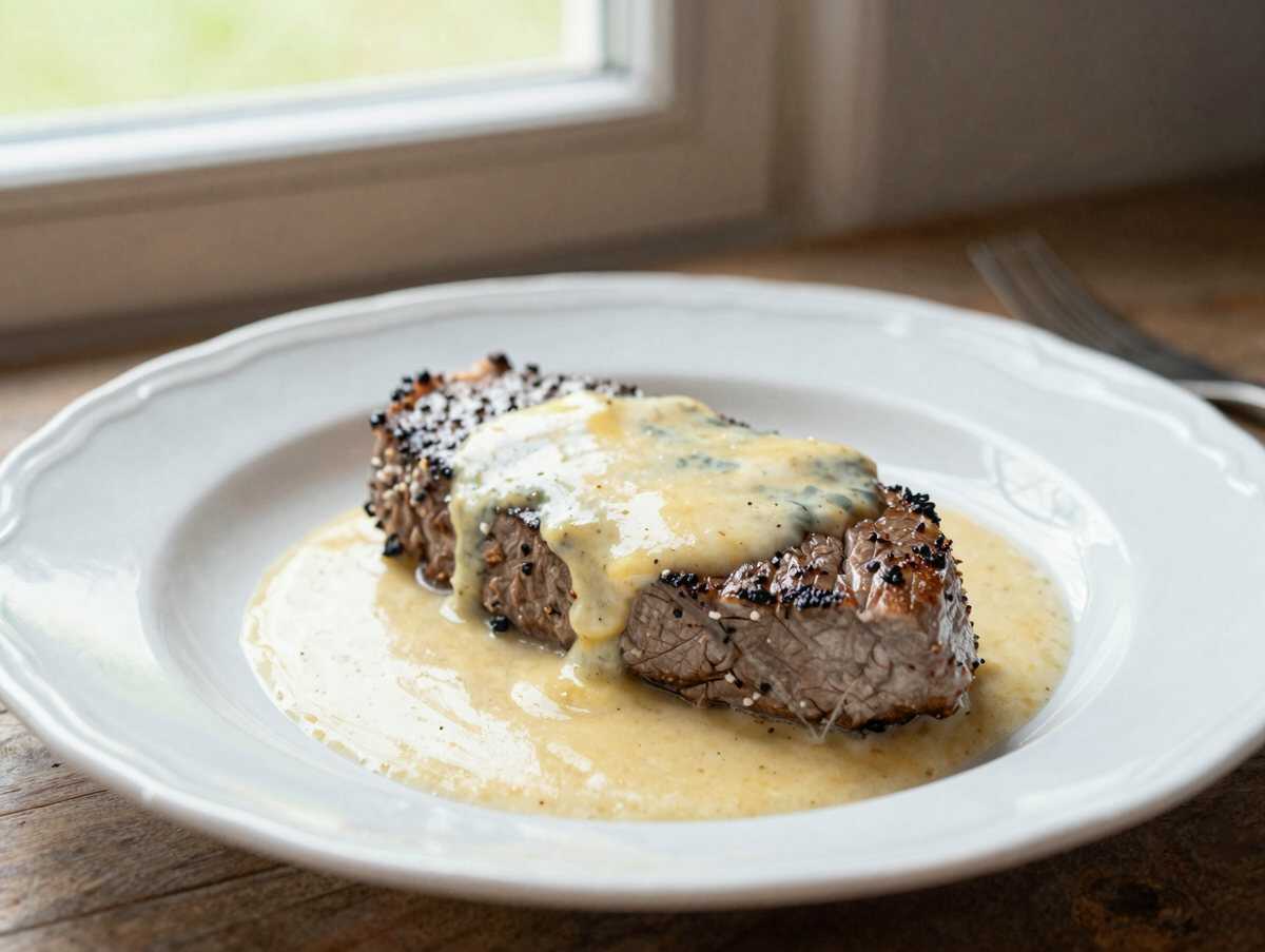 Unwiderstehlich zartes Rinderfilet mit Knoblauch-Butter-Sauce: Ein Gaumenschmaus! – während der Zubereitung