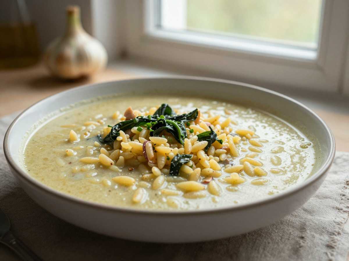 Unwiderstehliche Farro- und Escarole-Suppe für gemütliche Abende – während der Zubereitung