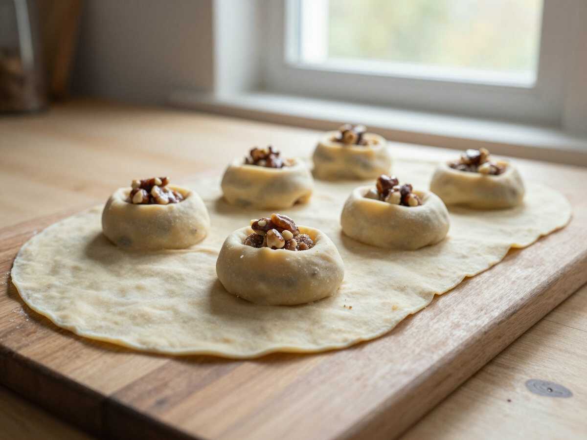 Unwiderstehliche Nusstaschen: Dieses Rezept wirst du lieben! – während der Zubereitung
