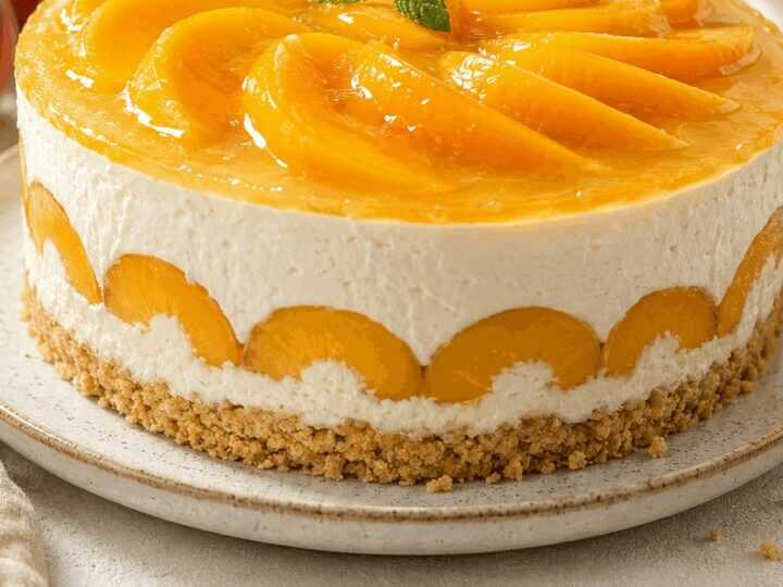 Unwiderstehliche Pfirsich-Käsesahnetorte: Das Rezept, das Sie probieren müssen!