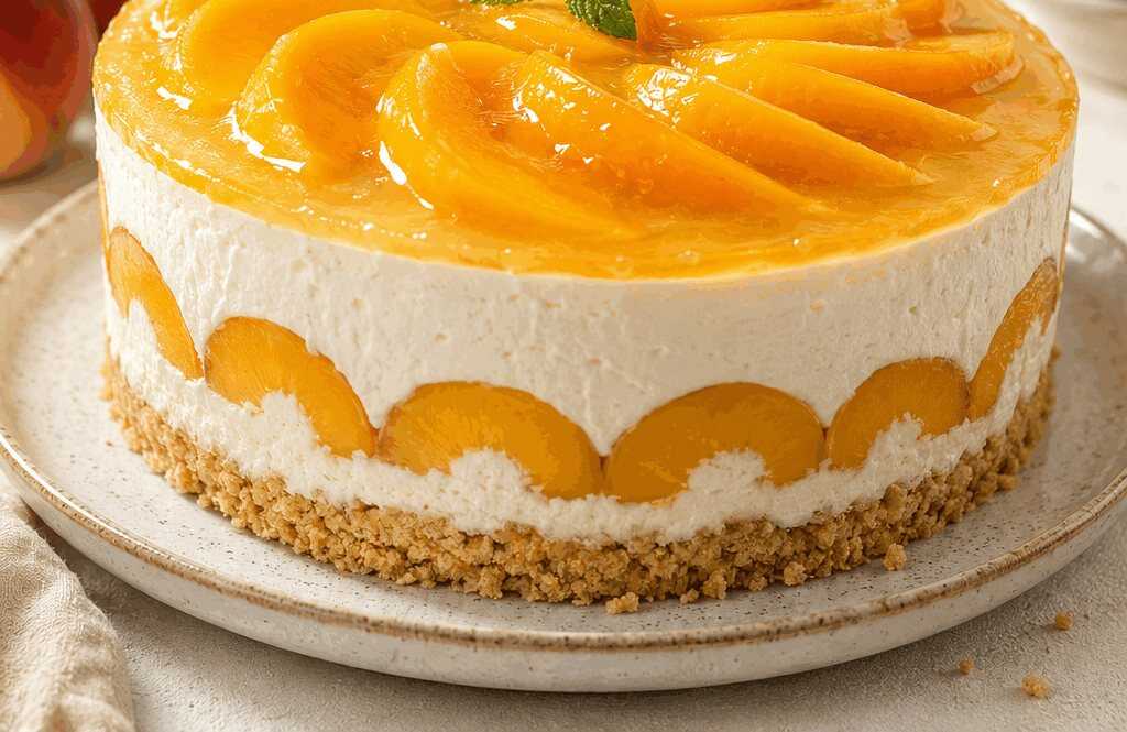 Unwiderstehliche Pfirsich-Käsesahnetorte: Das Rezept, das Sie probieren müssen!