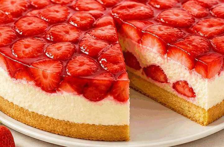 Unwiderstehlicher Erdbeerkuchen mit Paradiescreme: Schnelles Rezept für Genussmomente