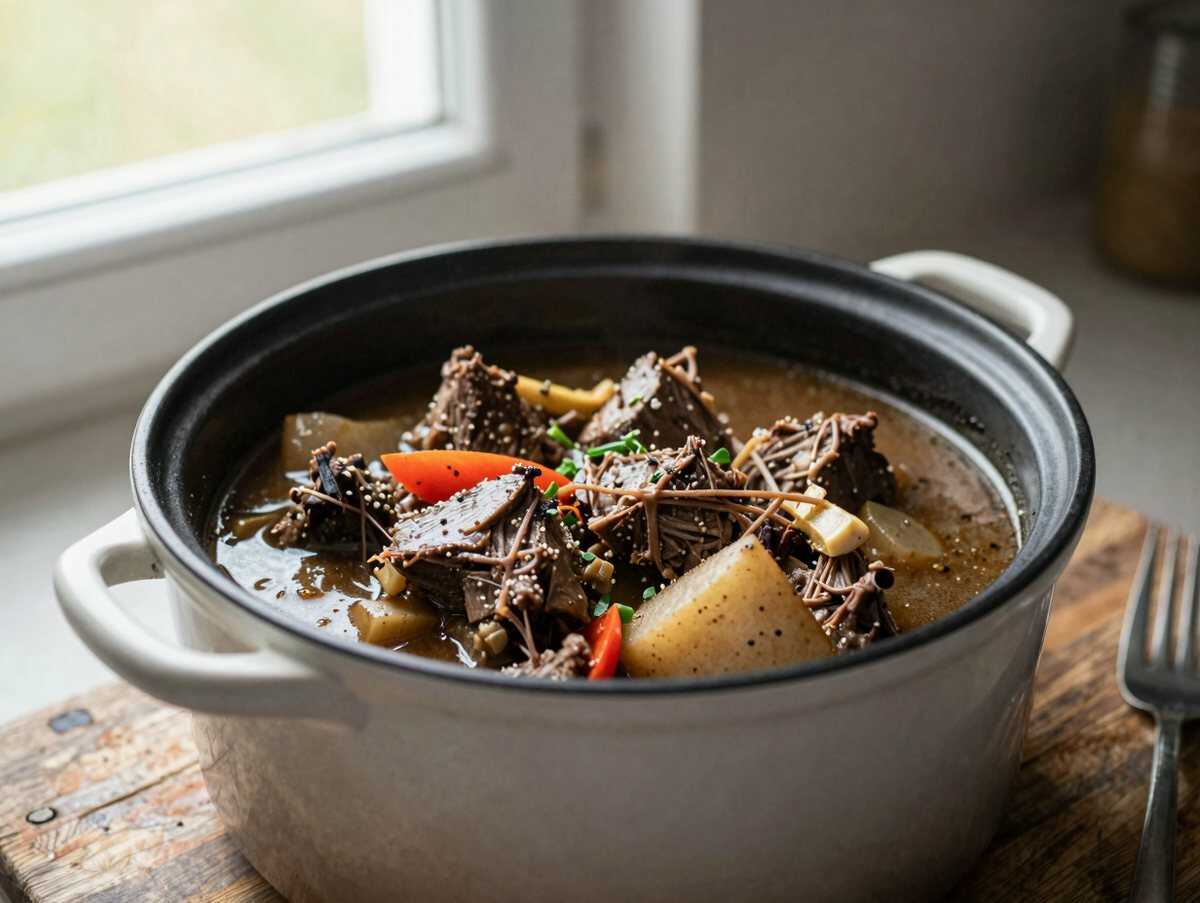 Unwiderstehlicher Irish Lamb Stew aus dem Crockpot für gemütliche Abende! – während der Zubereitung