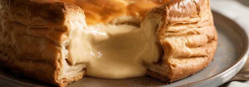 Vanillecremepudding im Blätterteig mit nur 4 Zutaten gemacht!