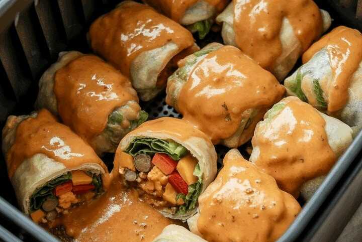 Vegane Frühlingsrollen aus dem Airfryer