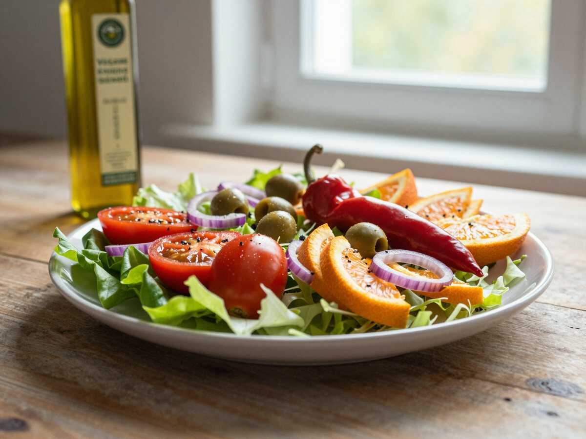 Vegane Knackige Salatkreation: Genussvoll und voller Überraschungen! – während der Zubereitung