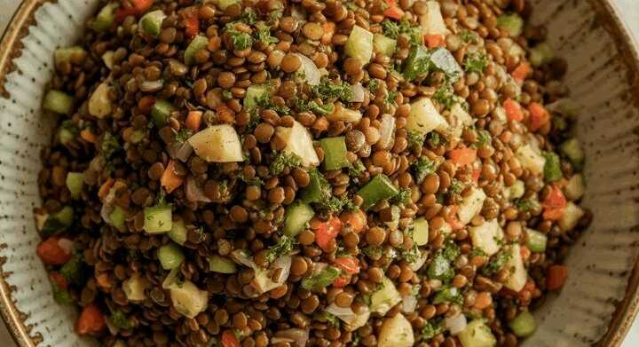 Veganer Linsensalat einfach