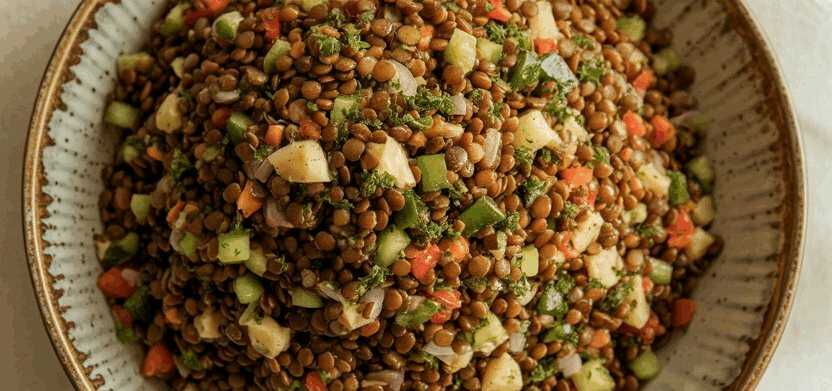 Veganer Linsensalat einfach
