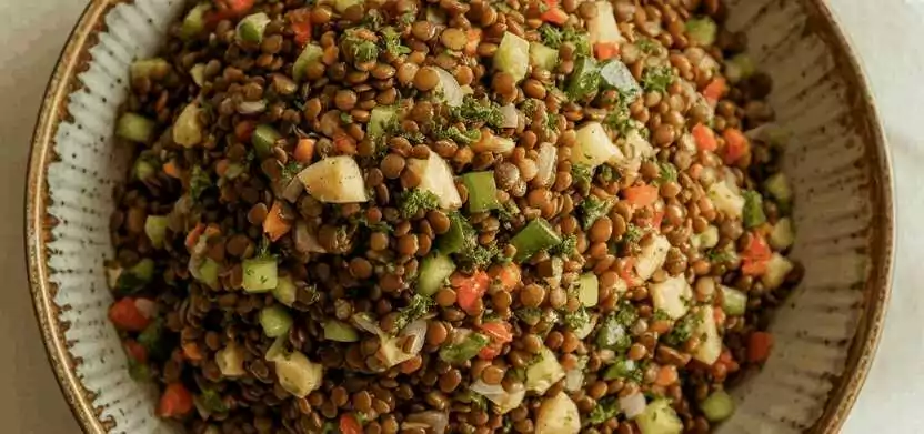 Veganer Linsensalat einfach