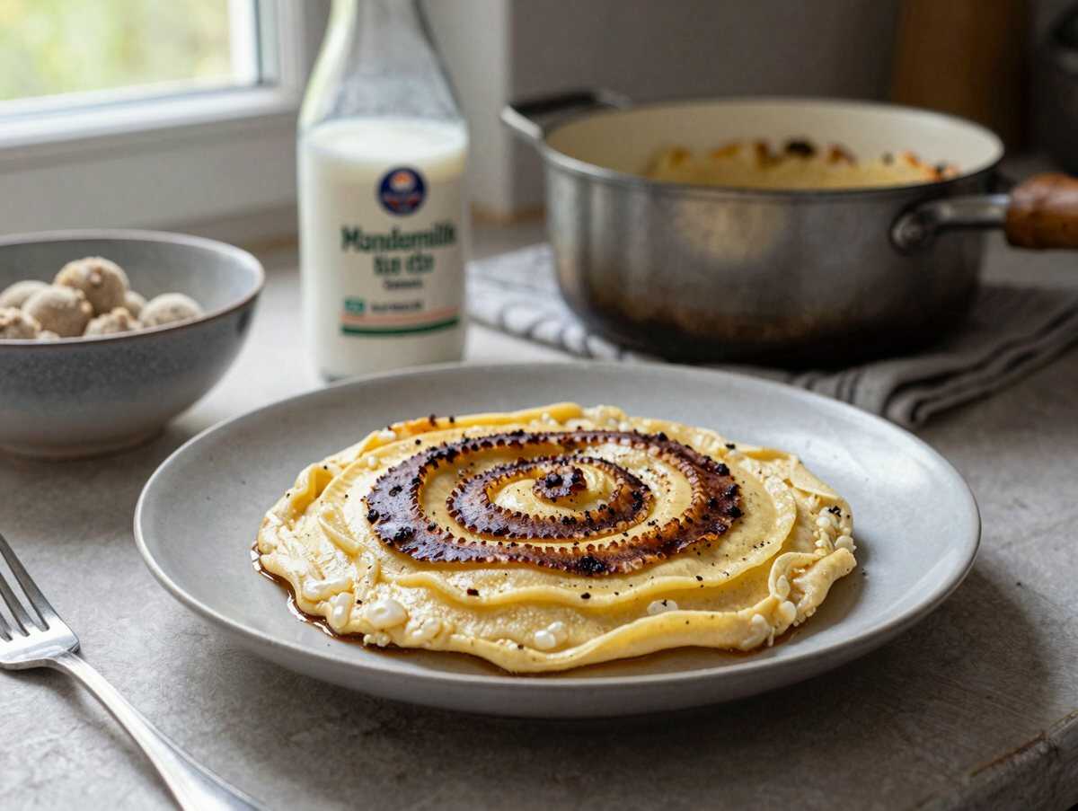 Veganes Grießflammerie: Das unwiderstehliche Rezept, das du probieren musst! – während der Zubereitung