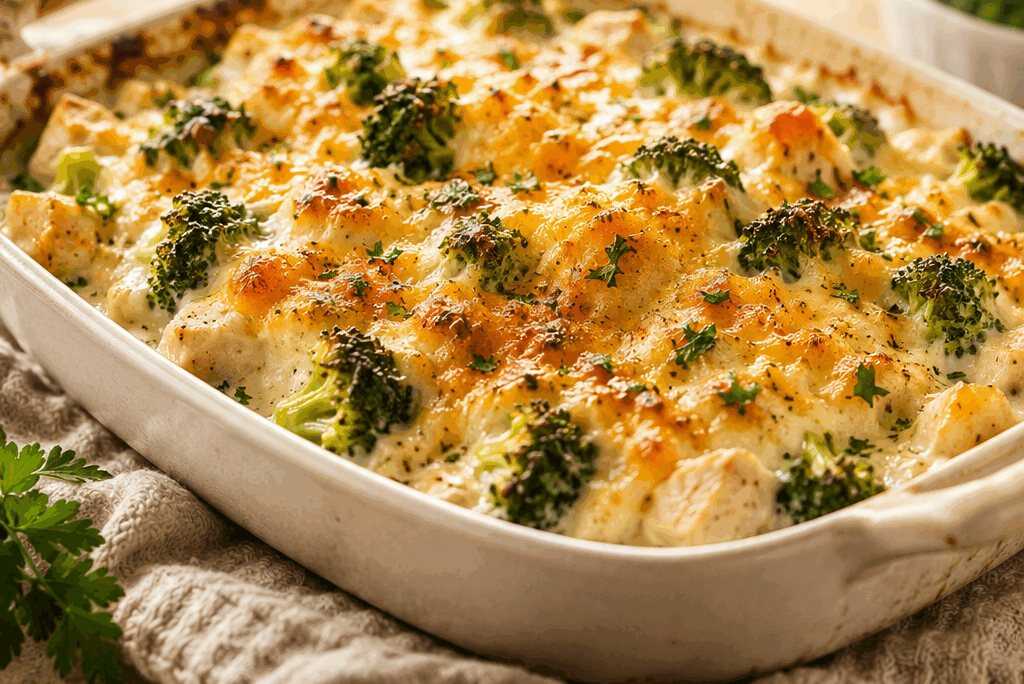 Verführerisch Cremiges Low-Carb-Hähnchen Divan für Kuschelige Abende
