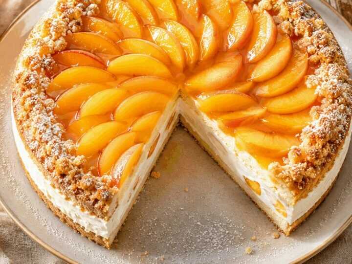 Verführerische Pfirsich-Quark-Torte: Ein Genuss für alle Sinne!
