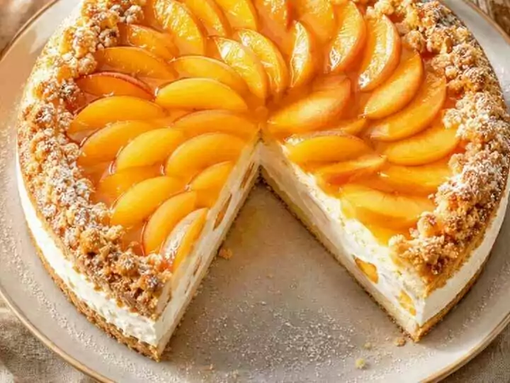 Verführerische Pfirsich-Quark-Torte: Ein Genuss für alle Sinne!