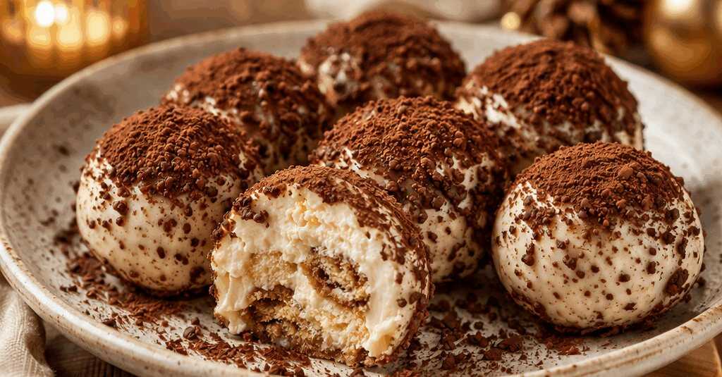 Verführerische Tiramisu-Kugeln: Ein süßer Genuss, den du probieren musst! – so sieht es fertig aus