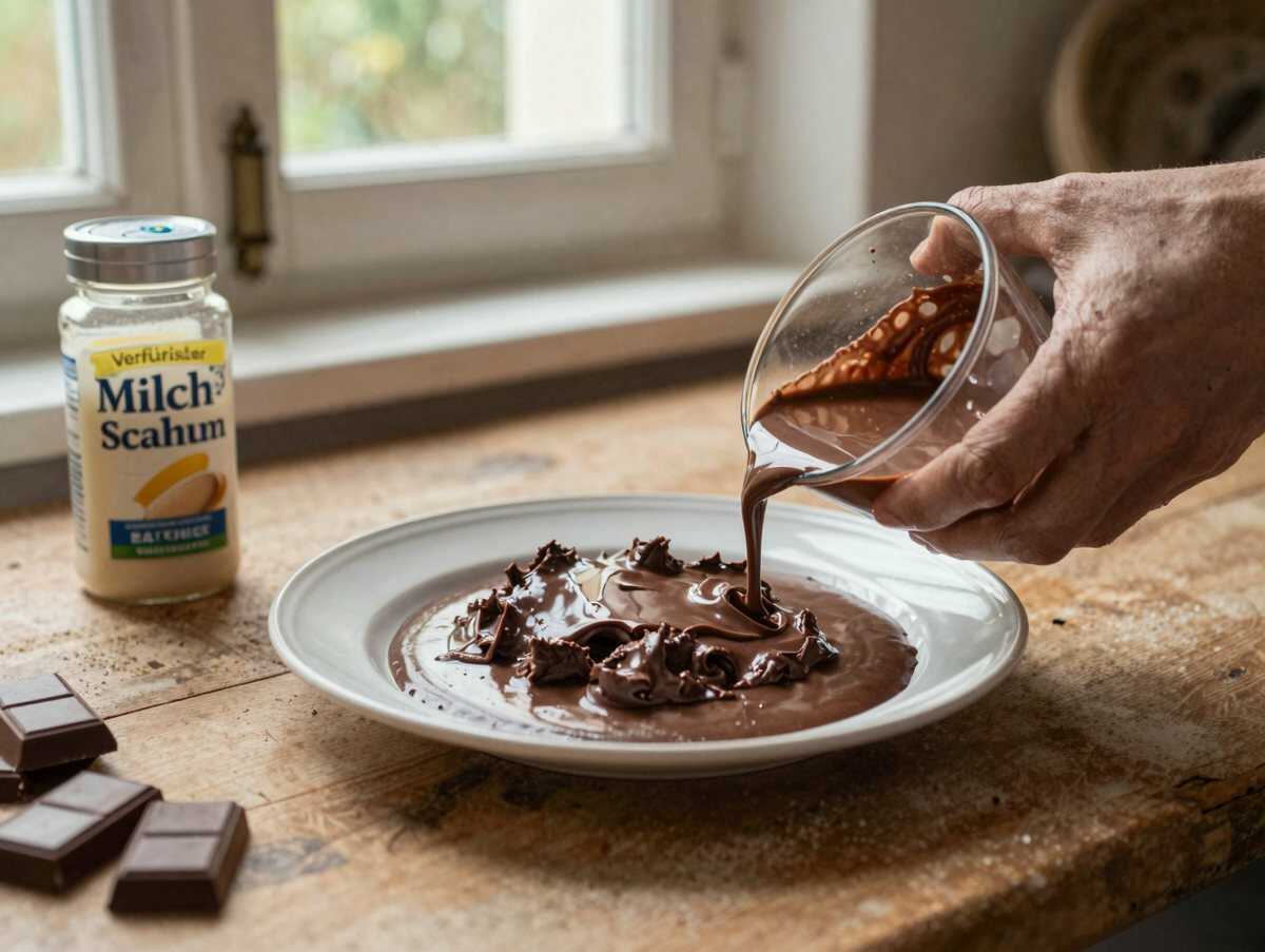 Verführerischer Schoko-Traum: So machst du cremigen Gourmet-Pudding selbst! – während der Zubereitung