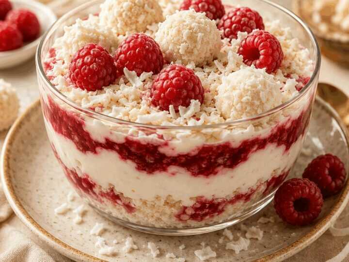 Verführerisches Raffaello-Himbeer-Dessert: Das Rezept, das Sie ausprobieren müssen!