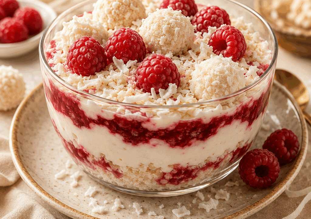 Raffaello-Himbeer-Dessert