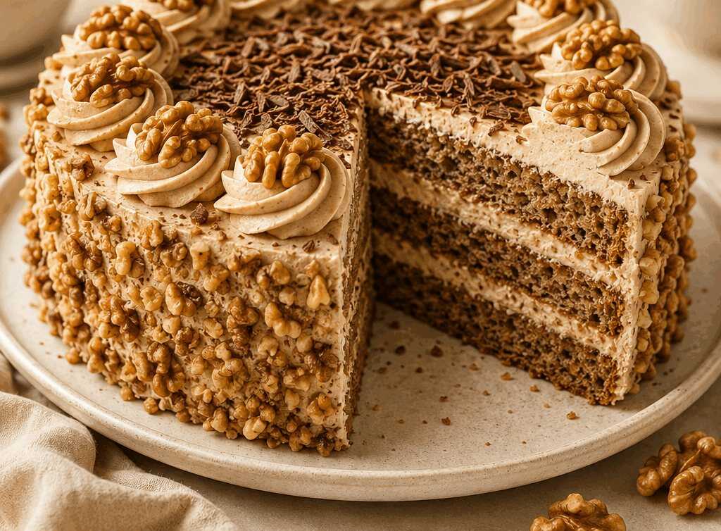 Verführerisches Rezept für eine unwiderstehliche Kaffee-Nuss-Torte