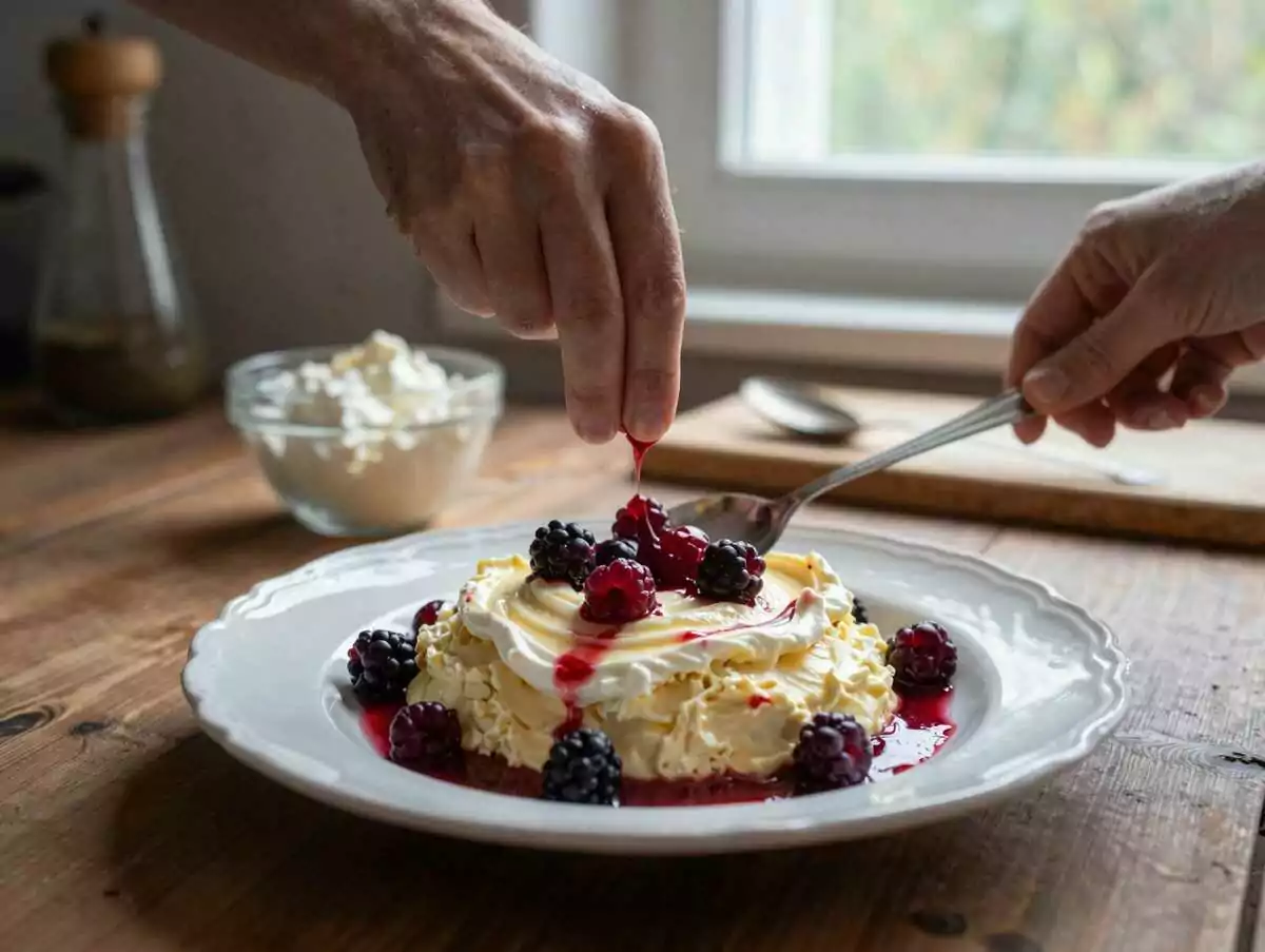 Verführerisches Rezept für Mascarpone-Himbeer-Quark: Entdecke den ultimativen Genuss! – während der Zubereitung