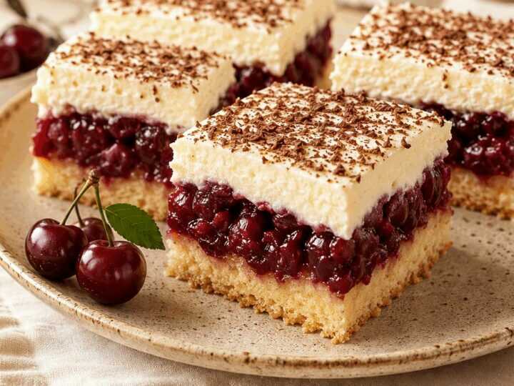 Verführerisches Rezept für Sauerkirsch-Vanille-Schnitten, das Sie nicht verpassen sollten!
