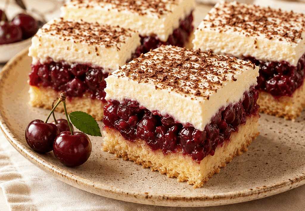 Verführerisches Rezept für Sauerkirsch-Vanille-Schnitten, das Sie nicht verpassen sollten!