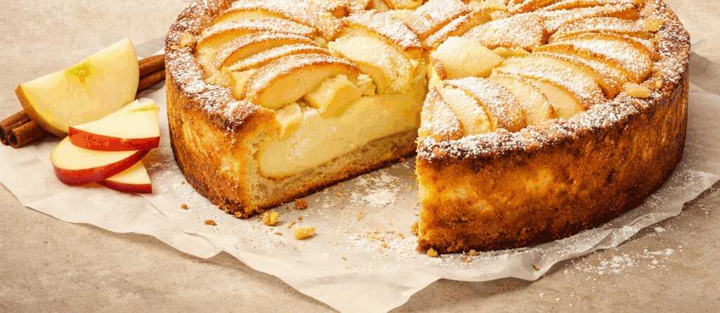 Schweizer Apfelkuchen mit cremigem Pudding