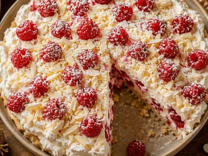 Verführerisches Schneesturm-Dessert mit fruchtigen Himbeeren entdecken!