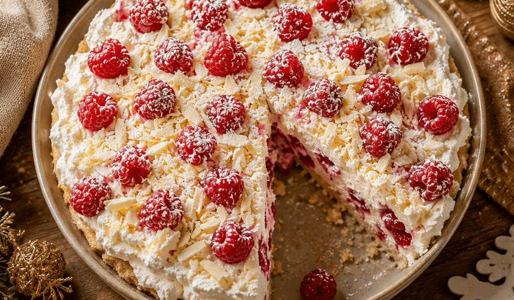 Schneesturm-Dessert mit fruchtigen Himbeeren entdecken