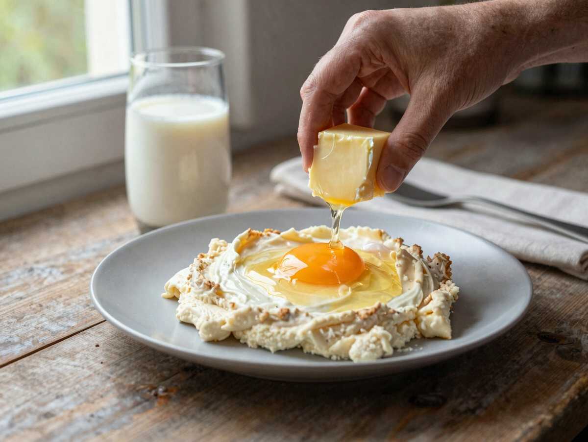 Verlockend cremig: Entdecke das unwiderstehliche Rezept für unseren Käsekuchen! – während der Zubereitung