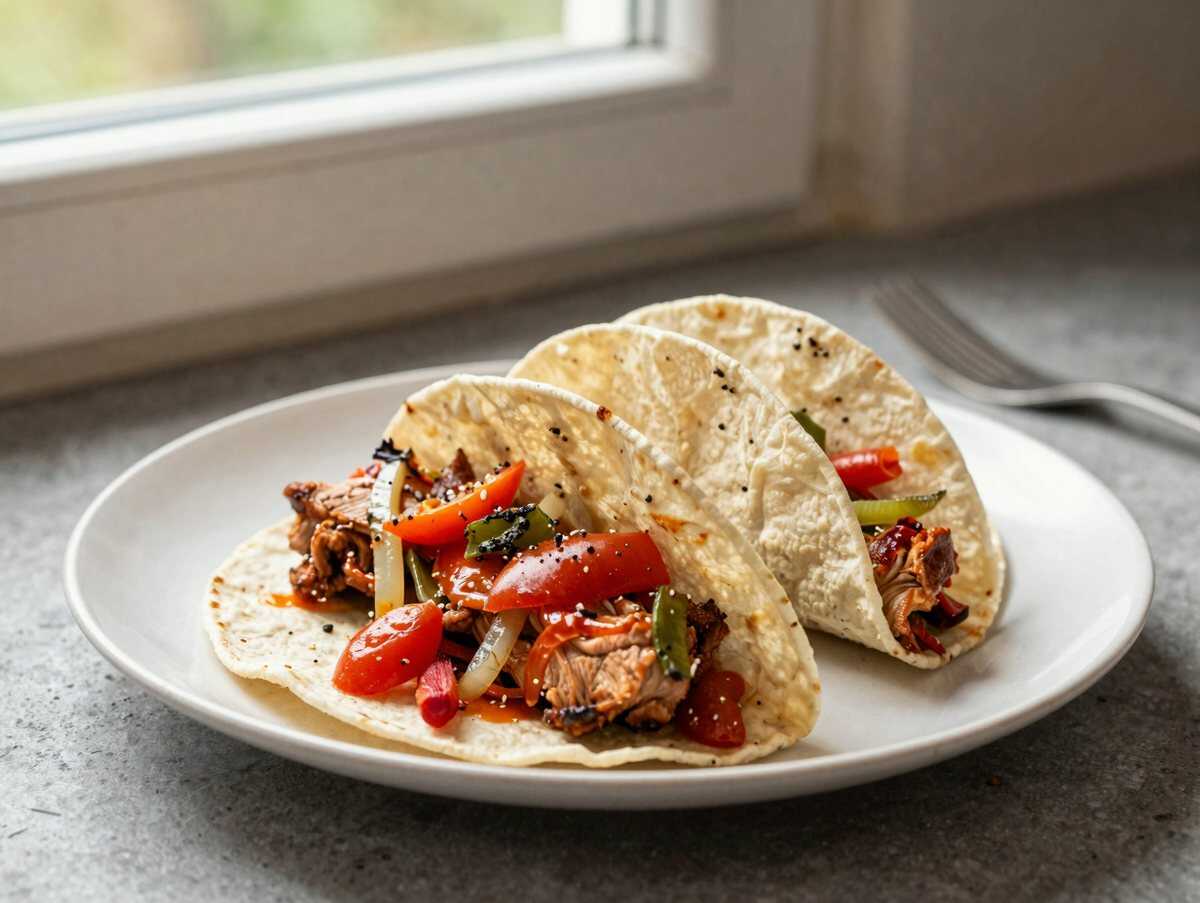 Verlockende Crockpot Hähnchen-Fajita-Tacos: Einfach zubereitet und unwiderstehlich! – während der Zubereitung