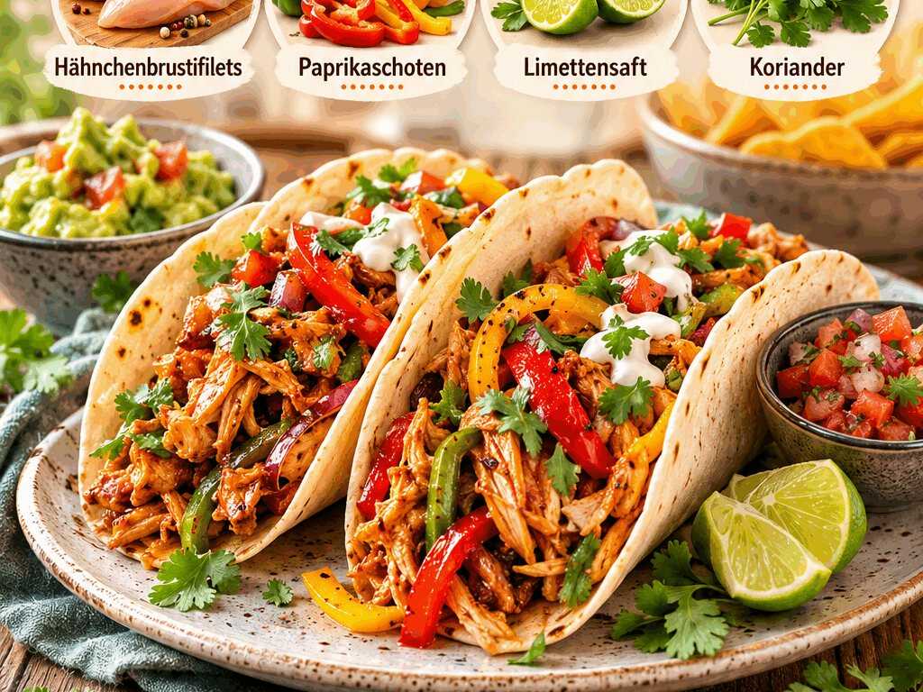 Verlockende Crockpot Hähnchen-Fajita-Tacos: Einfach zubereitet und unwiderstehlich!