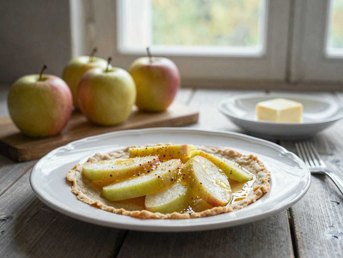 Verlockendes Apfelkuchen-Rezept: Mit Apfelmus und Vanillepudding zum Backerfolg! – während der Zubereitung