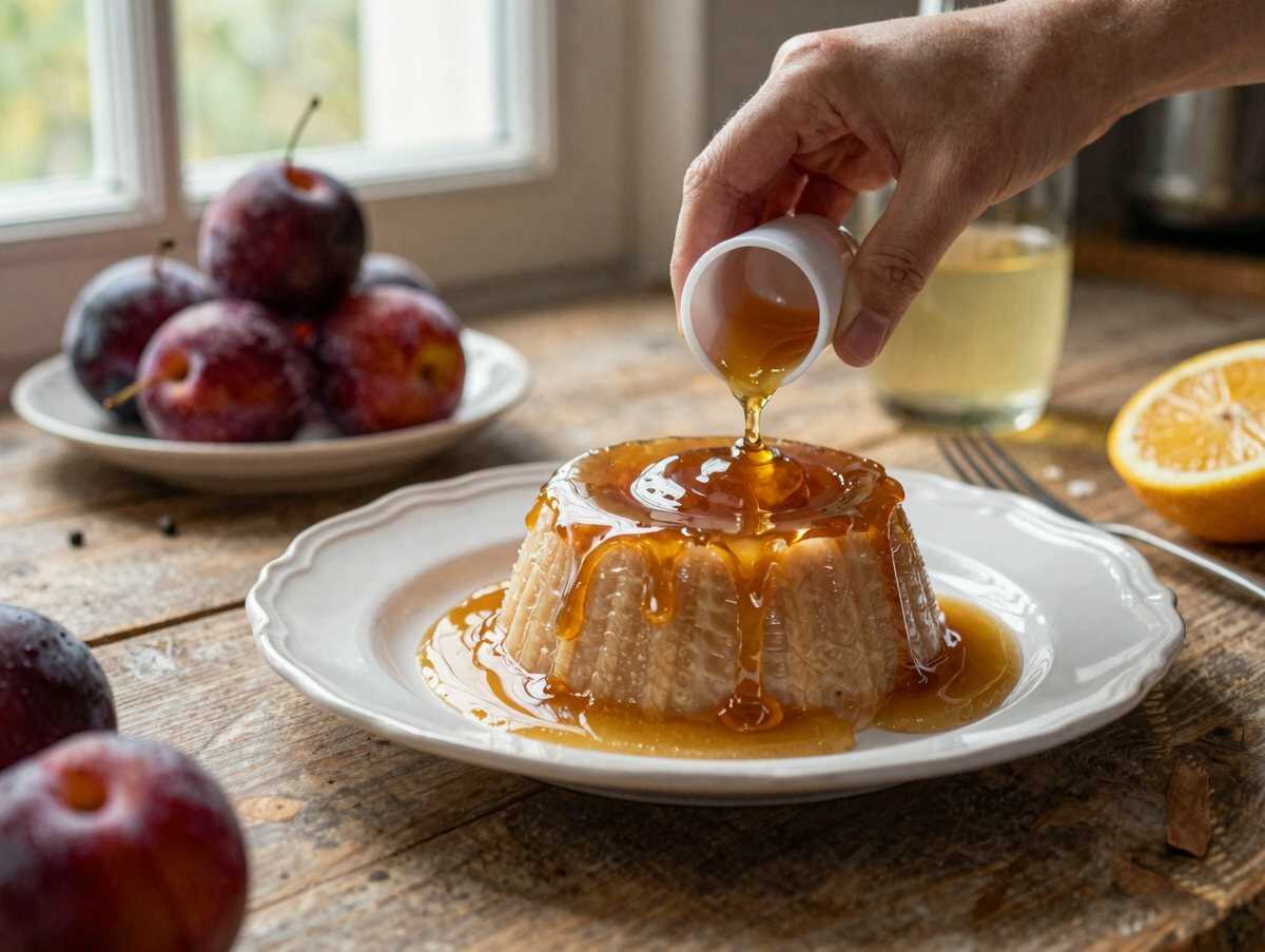 Verlockendes Pflaumen-Zimt-Dessert, das Sie probieren müssen! – während der Zubereitung