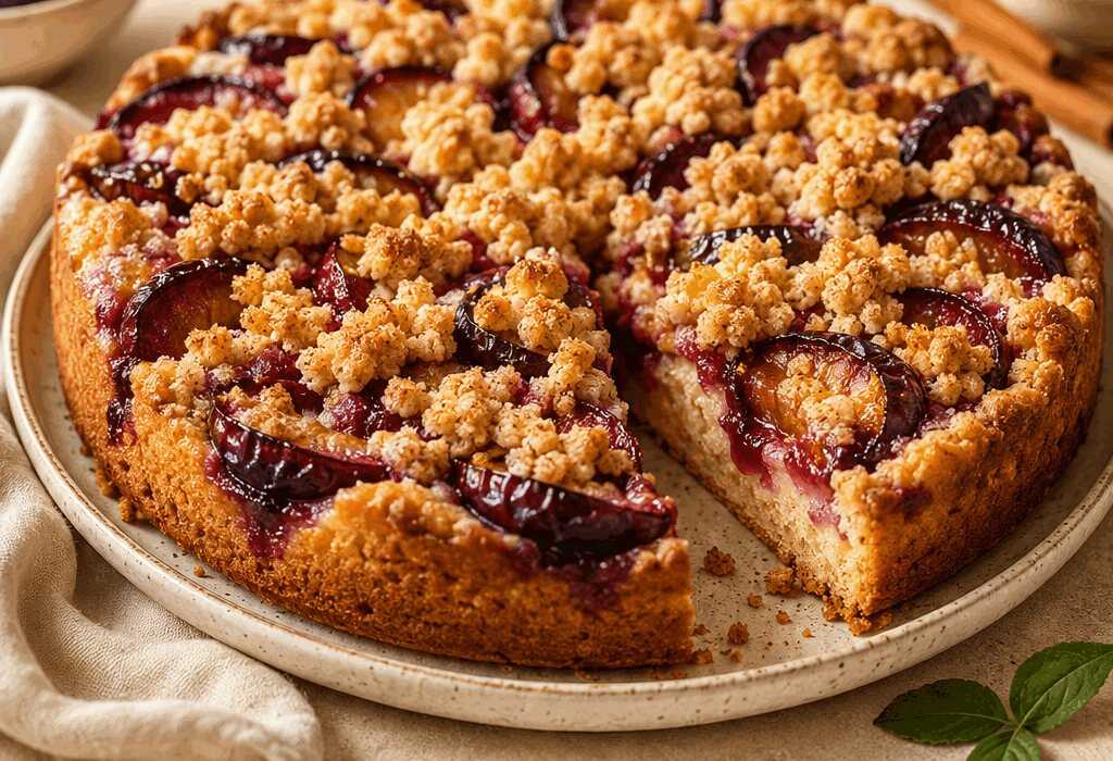 Pflaumenkuchen-Rezept mit Zimtstreuseln