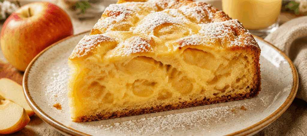Apfelkuchen mit Eierlikörguss
