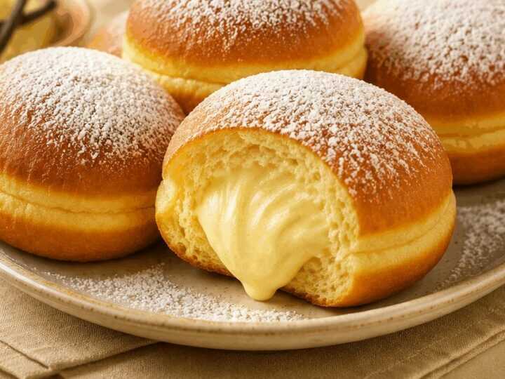 Verlockendes Rezept für Berliner Pfannkuchen mit Vanillecreme, das Sie probieren müssen!